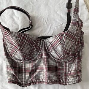 Victoria secret Plaid Bustier Top